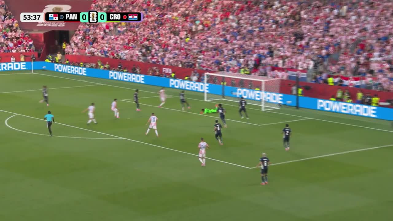 Ante Budimir transformă &icirc;n gol o centrare &icirc;n careu (min. 54) | Panama - Croația