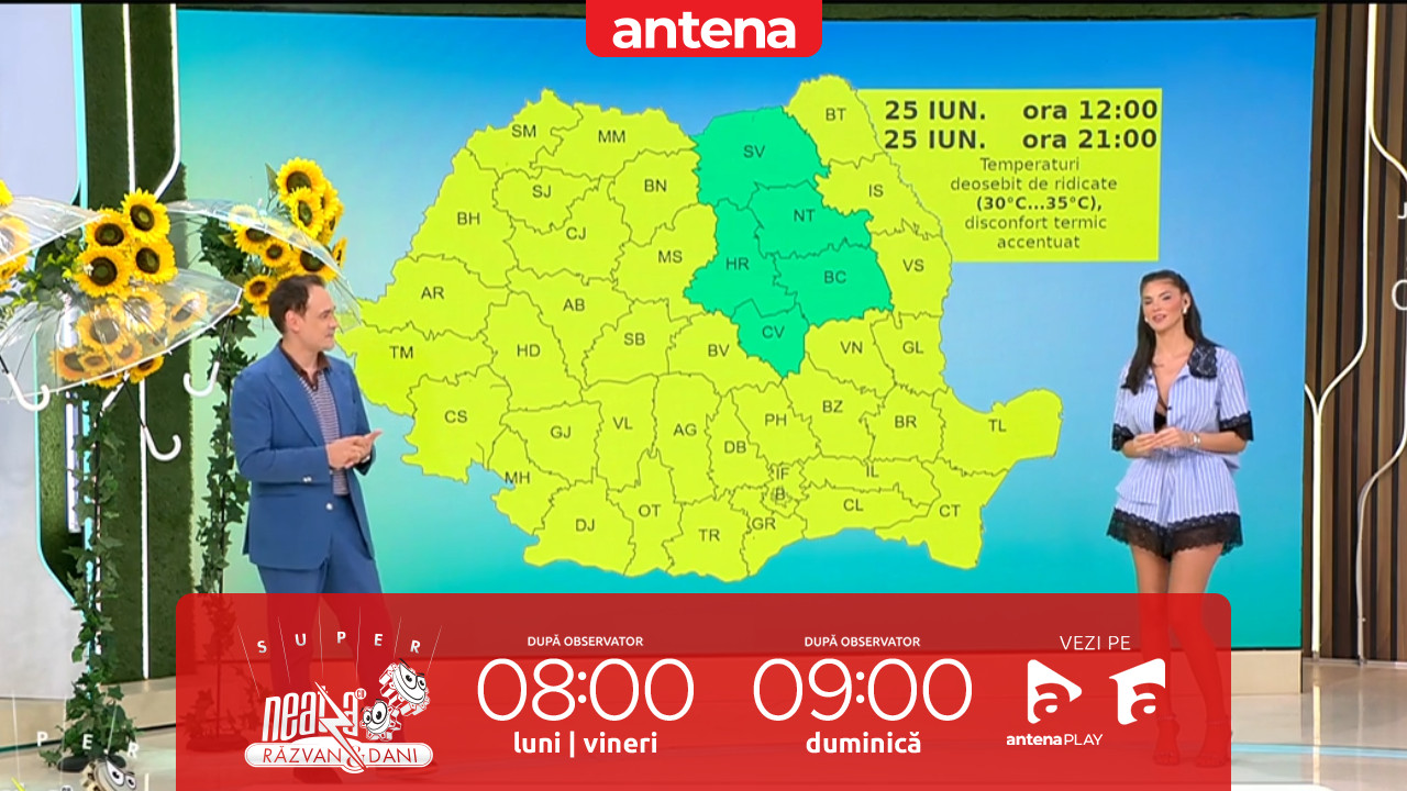 Super Neatza. Prognoza meteo cu Ramona Olaru: Temperaturi deosebit de ridicate &icirc;n aproape toată țara