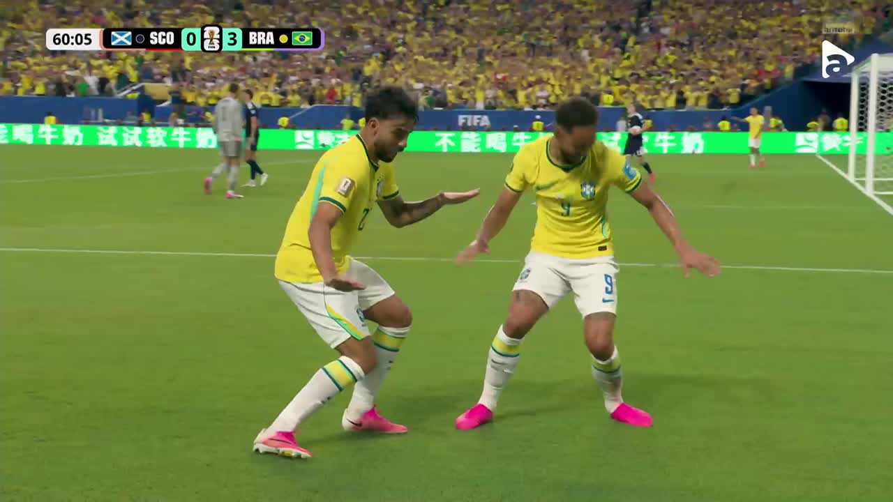 Gol Matheus Cunha! Finalizare precisă din careu, în urma unei acțiuni excelente | Scoția - Brazilia