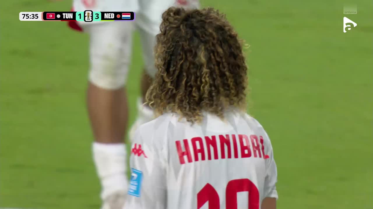 Hannibal a șutat de la distanță, însă Verbruggen a respins excelent | Tunisia - Olanda