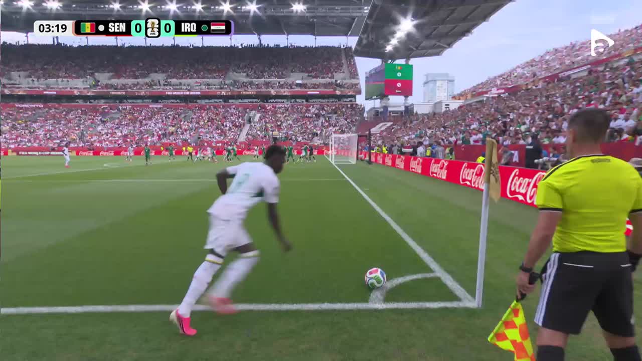 Abdoulaye Seck deschide scorul cu o lovitură de cap | Senegal - Irak