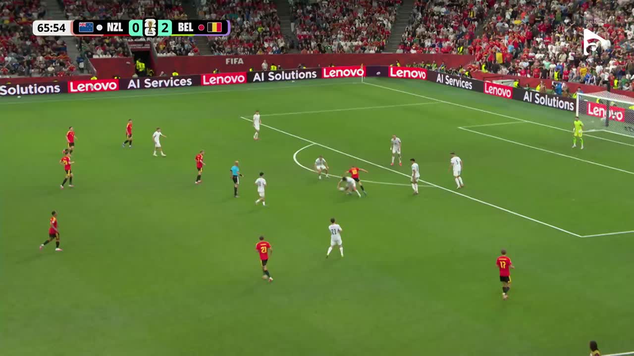 GOOOL Belgia! Kevin De Bruyne înscrie cu un șut plasat, din afara careului | Noua Zeelandă - Belgia