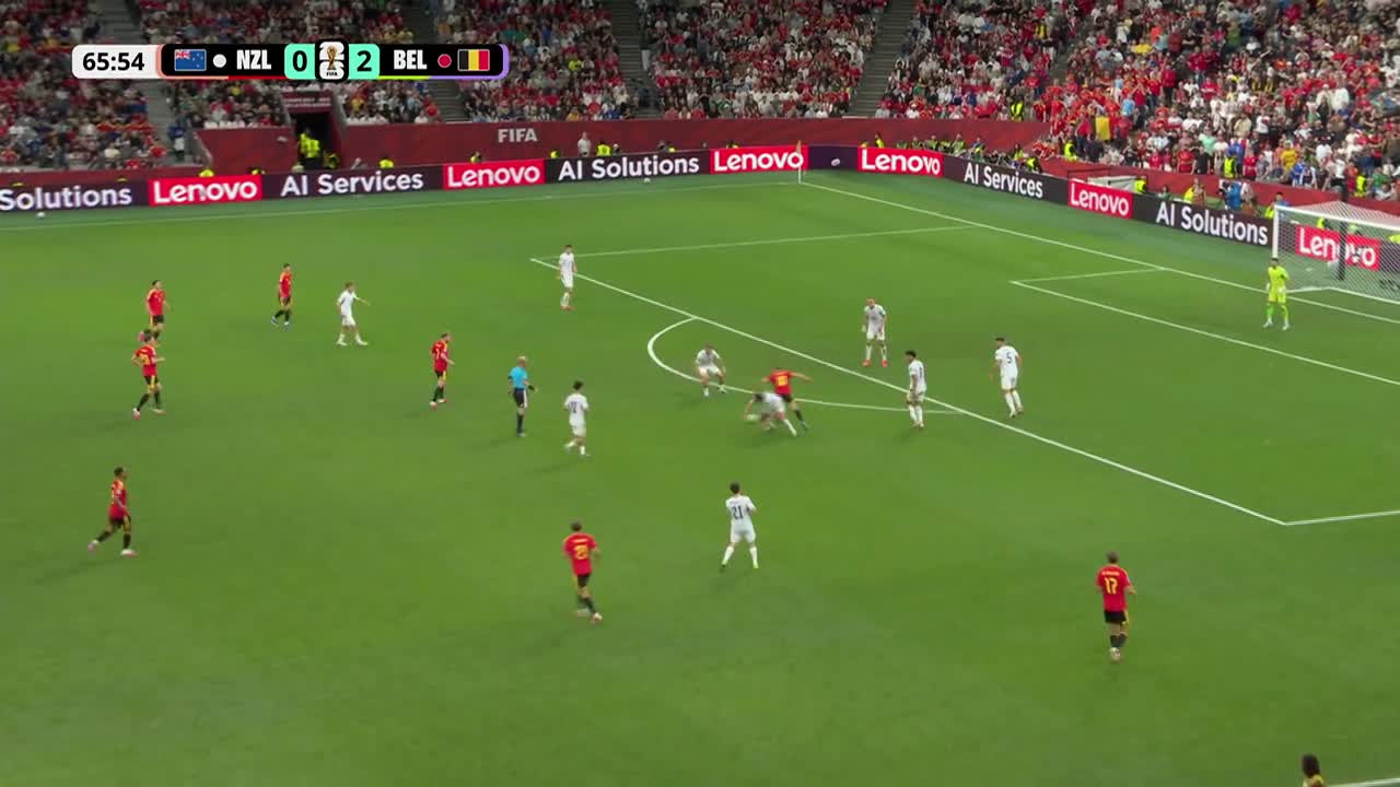 GOOOL Belgia! Kevin De Bruyne &icirc;nscrie cu un șut plasat, din afara careului (min. 84) | Noua Zeelandă - Belgia