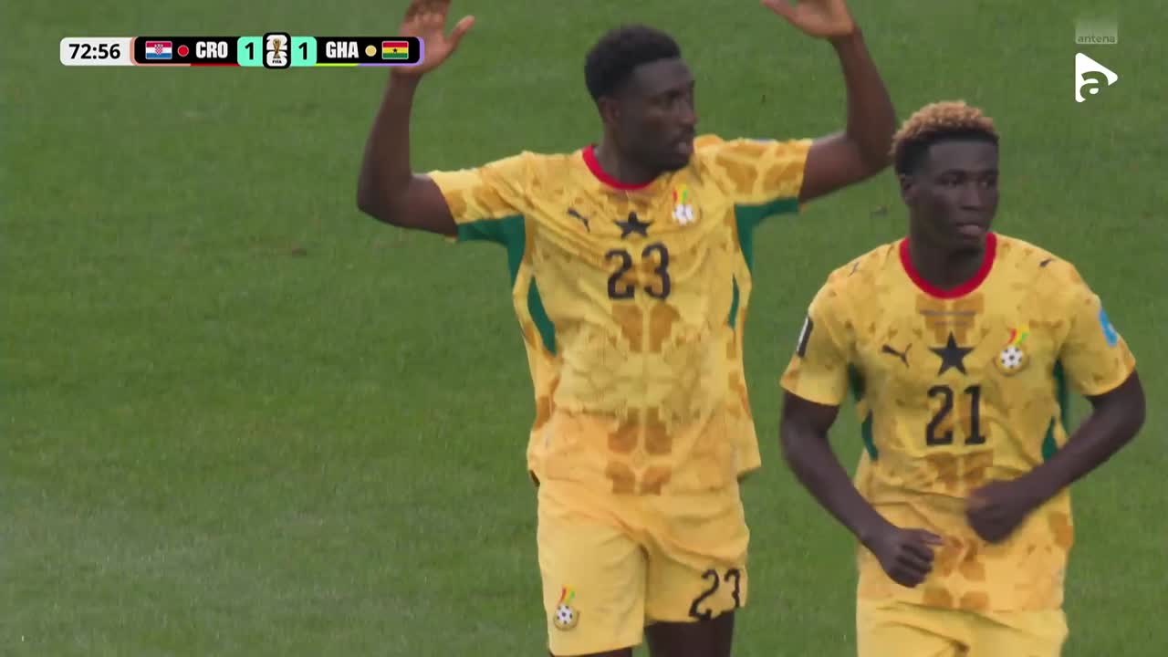 Luckassen restabilește egalitatea, iar golul este validat după verificarea VAR | Croația - Ghana