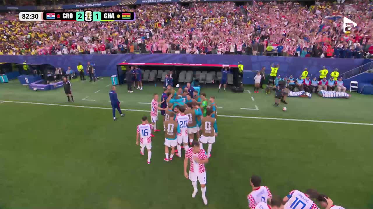 Nikola Vlasic înscrie cu o lovitură de cap și readuce Croația în avantaj | Croația - Ghana