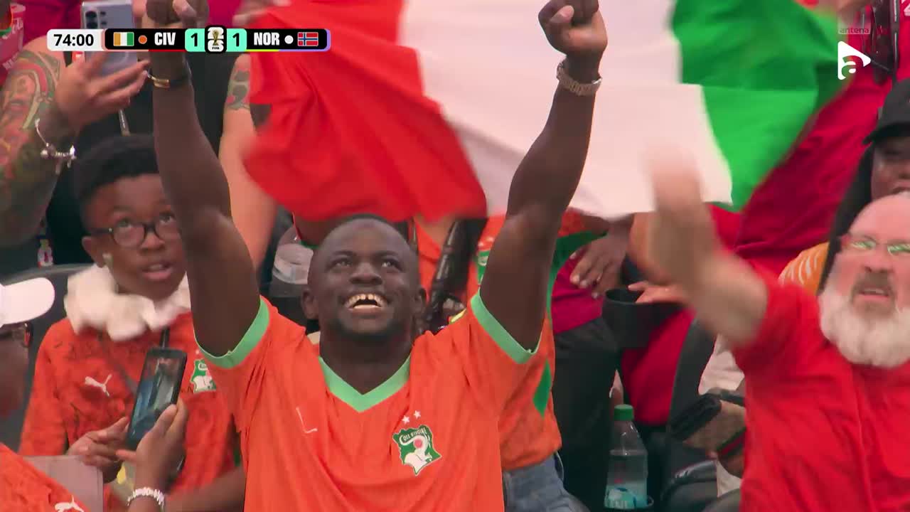 GOOOL Coasta de Fildeş! Amad Diallo restabilește egalitatea | Coasta de Fildeș - Norvegia
