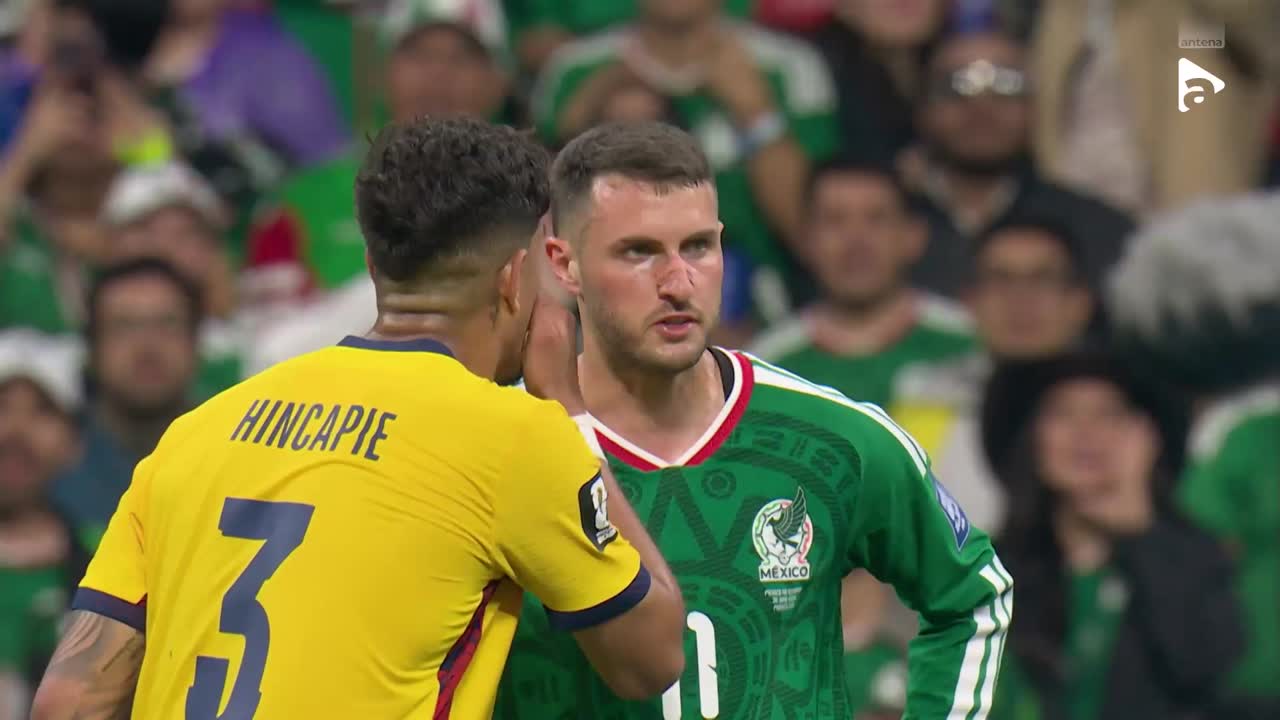 Hincapie a fost eliminat după ce și-a acoperit gura | Mexic - Ecuador