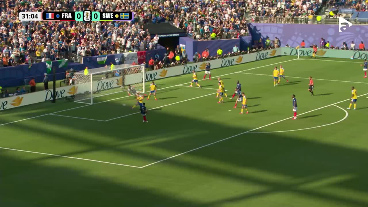 Mbappe a șutat în bară din poziție excelentă | Franța - Suedia