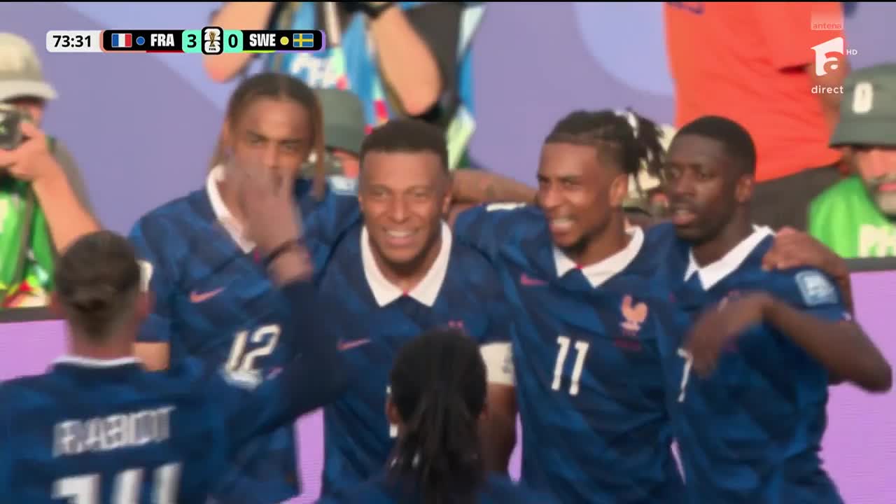 Kylian Mbappe 3-0 | Franța - Suedia