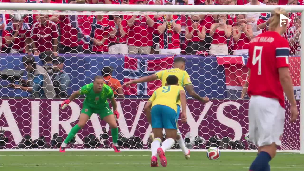 Penalty ratat! Bruno Guimaraes nu reușește să înscrie de la 11 metri | Brazilia - Norvegia