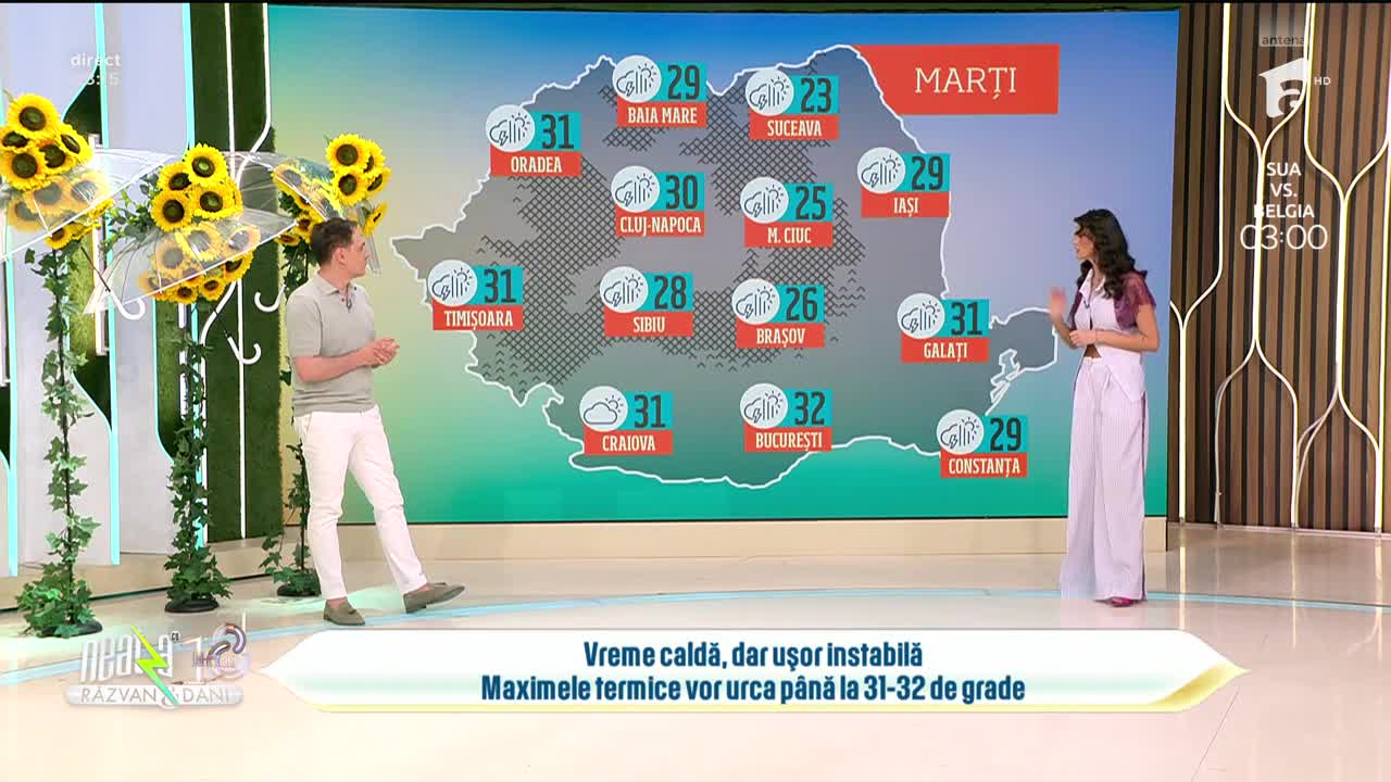 Super Neatza. Prognoza meteo cu Ramona Olaru: Vreme caldă, dar uşor instabilă