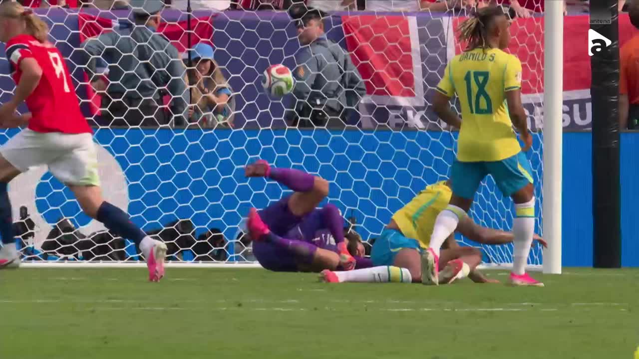 Erling Haaland înscrie cu capul și își aduce echipa în avantaj | Brazilia - Norvegia