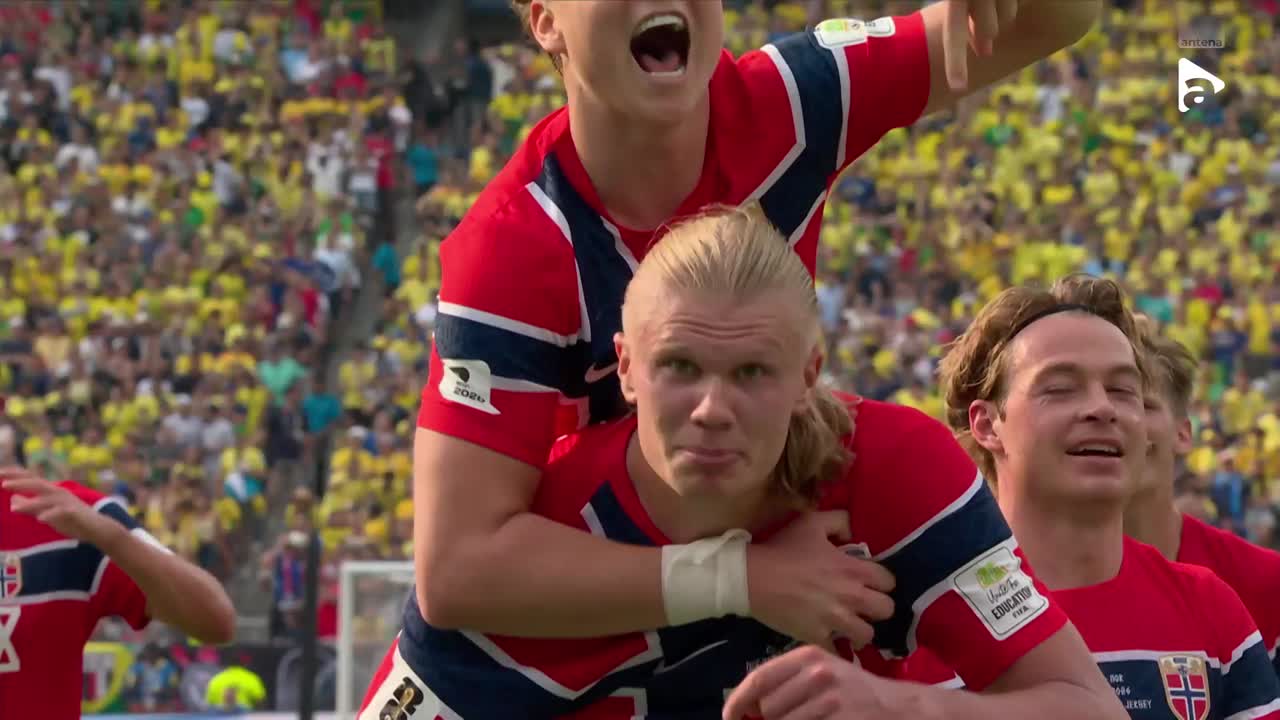 Erling Haaland reușește dubla cu un șut de la distanță | Brazilia - Norvegia