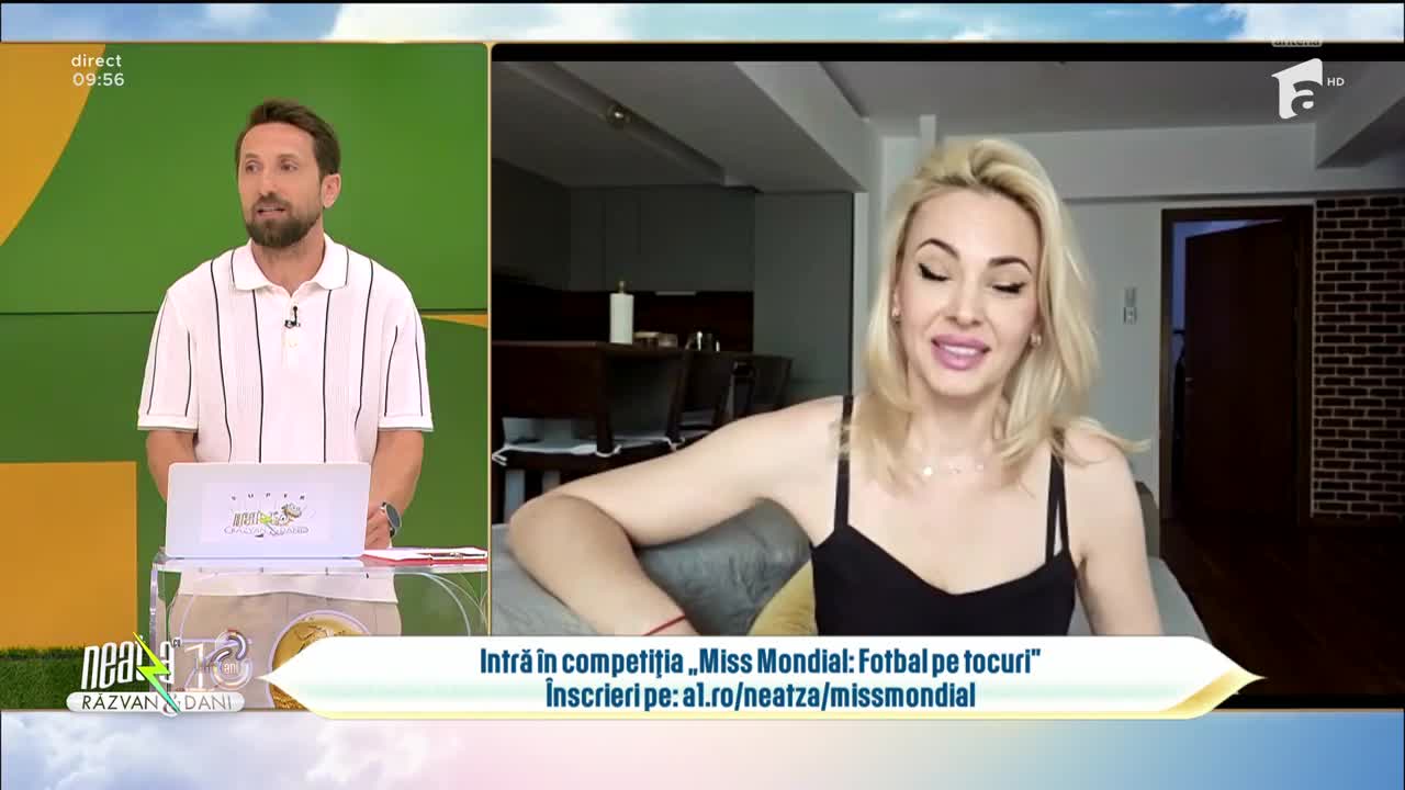 Super Neatza. Competiția "Miss Mondial: Fotbal pe tocuri". Iulia Luca, candidata zilei