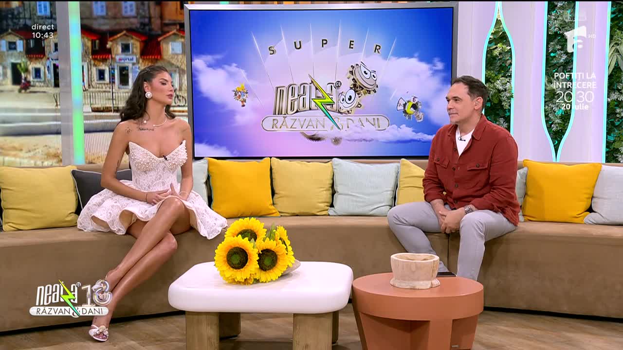 Super Neatza. Emoții pentru Ramona Olaru! Sora ei i-a adus un buchet de flori