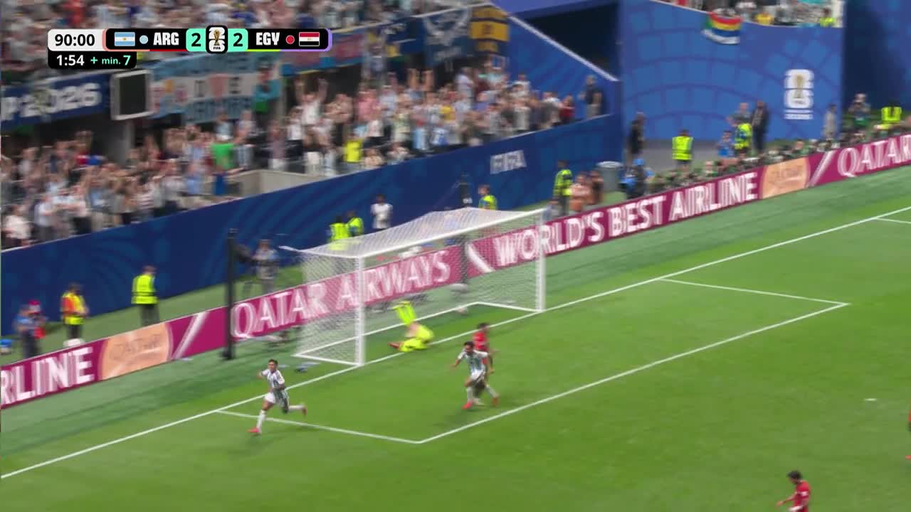 GOOL! Enzo Fernandez &icirc;nscrie cu o lovitură de cap superbă (min. 92)| Argentina - Egip