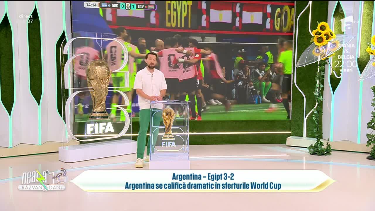 Super Neatza. World Cup News 2026: Argentina - Egipt 3-2, Elveția - Columbia 0-0 (4-3)