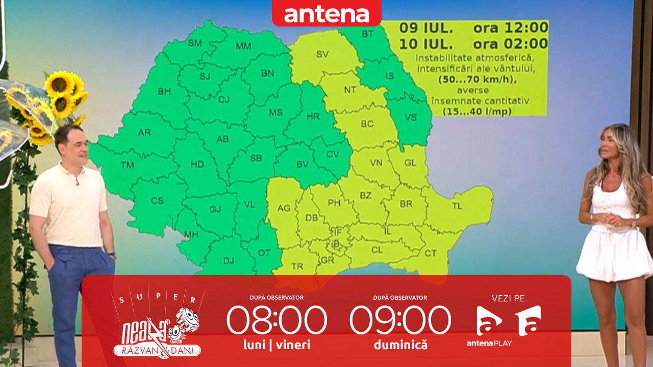 Super Neatza. Prognoza meteo cu Diana Munteanu: Vreme instabilă &icirc;n continuare!