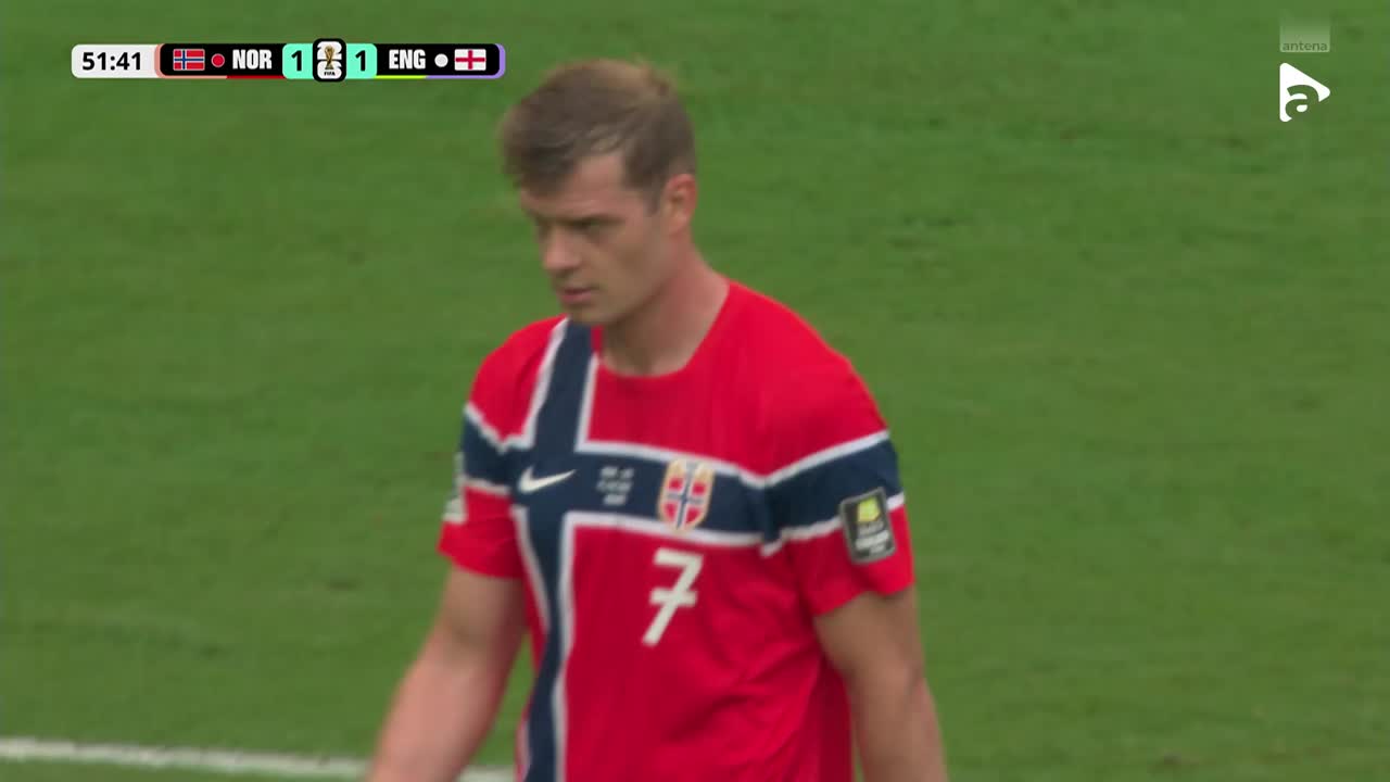 Sorloth aproape marchează după o centrare, dar Pickford respinge în corner | Norvegia - Anglia