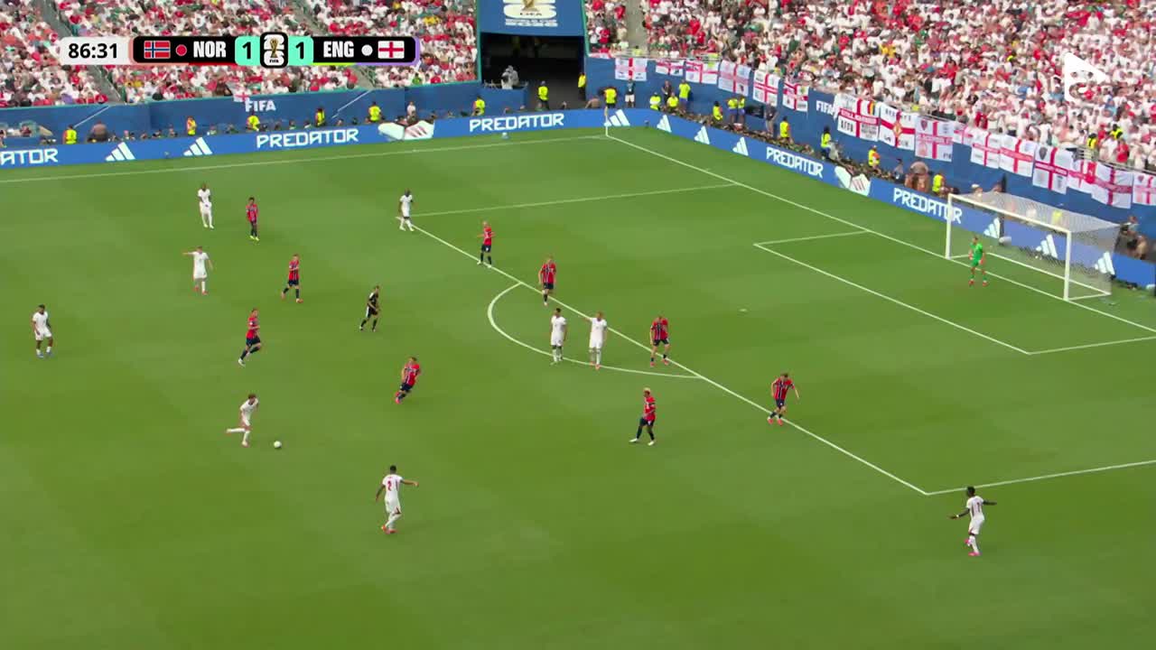 Saka centrează perfect, însă Anglia ratează incredibil cu poarta rămasă goală | Norvegia - Anglia