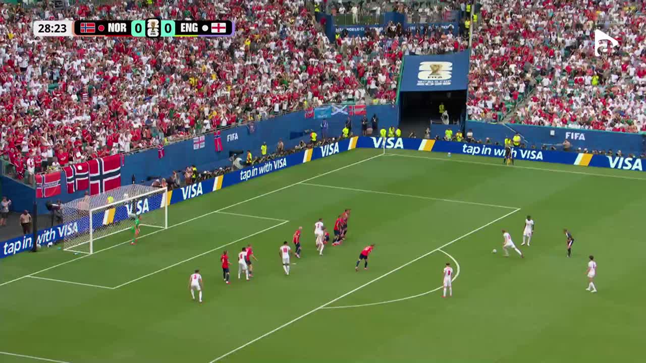 Ocazie Anglia! Kane execută lovitura liberă peste poartă | Norvegia - Anglia
