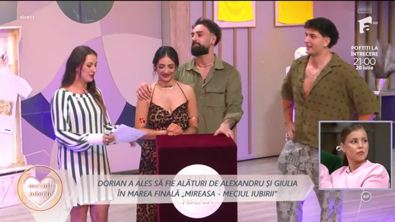 Mireasa sezonul 13. Giulia și Alexandru, susținuți de Dorian și Bianca &icirc;n Marea Finală