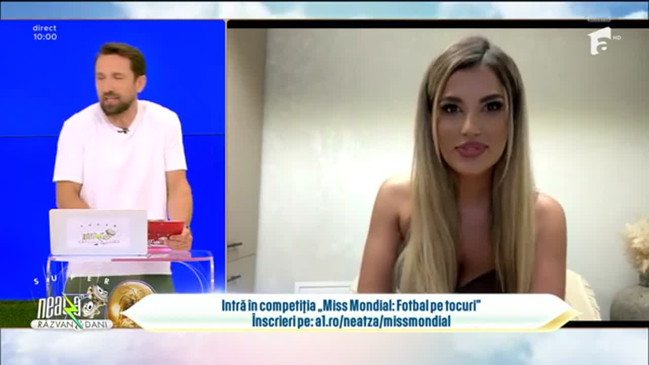 Super Neatza. Competiția "Miss Mondial: Fotbal pe tocuri". Andreea Spulber, candidata zilei