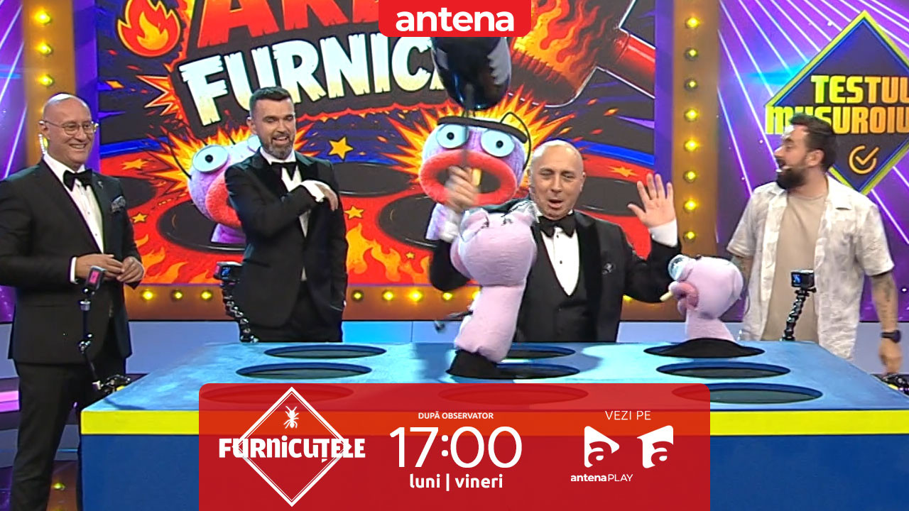 Furnicuțele 2026. Duel amuzant cu ciocane gonflabile &icirc;ntre Marcel Pavel, Vlad Miriță și Iordache Basalic