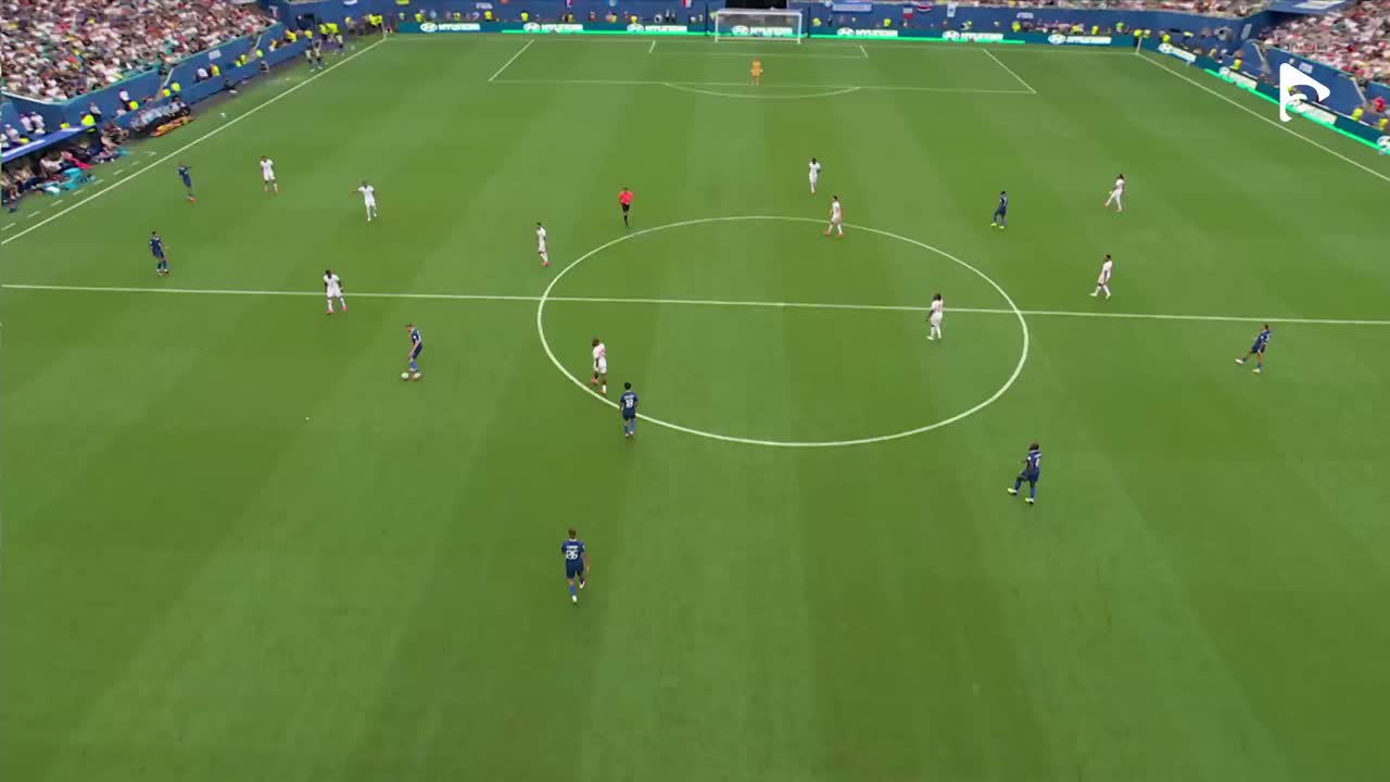 GOL! Mbappe i-a pasat lui Barcola și acesta a redus din diferență | Franța - Anglia