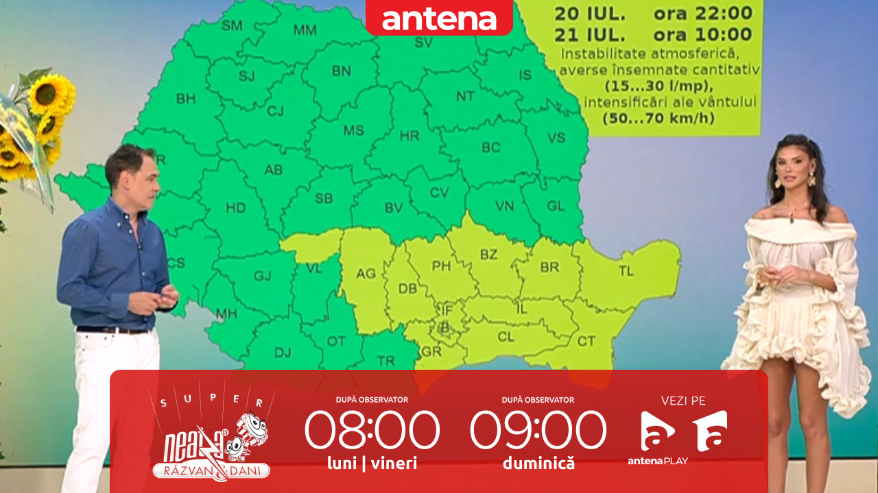 Super Neatza. Prognoza meteo cu Ramona Olaru: Maxime termice de p&acirc;nă la 34 de grade