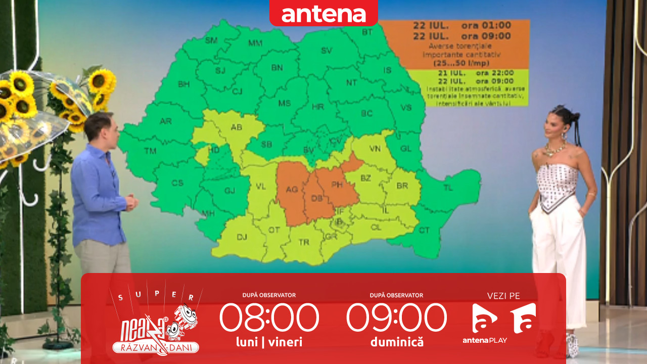 Super Neatza. Prognoza meteo cu Ramona Olaru: Vremea se răcește accentuat &icirc;n toată țara