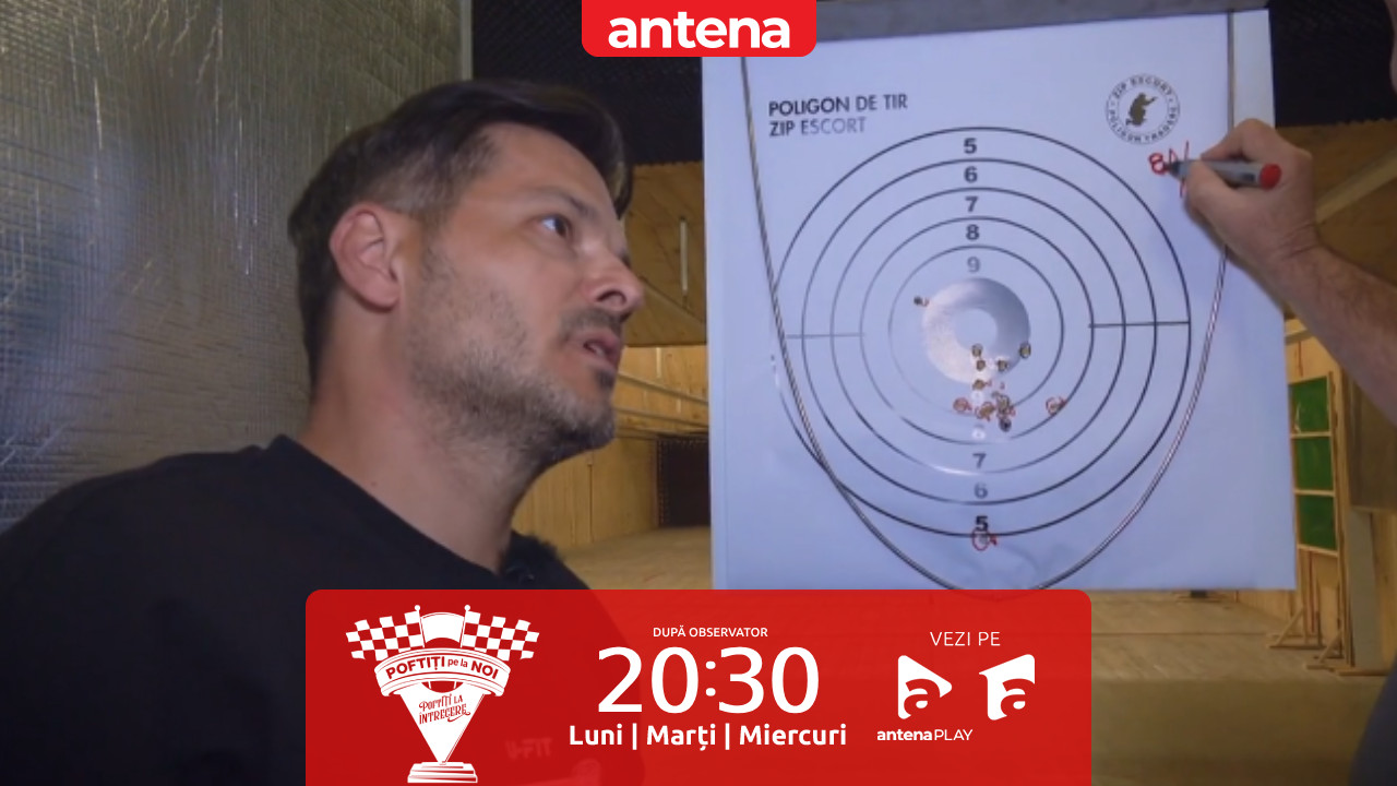 Poftiți pe la noi: Poftiți la &icirc;ntrecere, sezonul 2. Liviu, Andrei, Sonny și Rikito s-au &icirc;ntrecut la tras cu pistolul la țintă