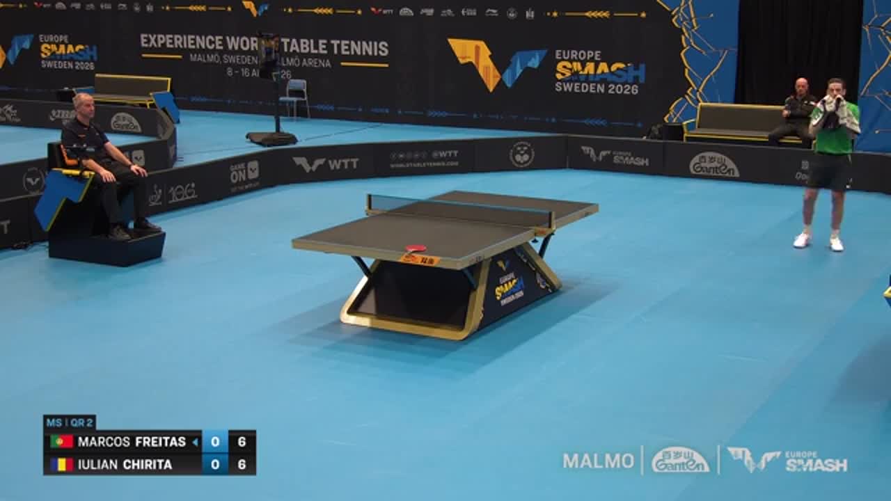 Tenis de masă | WTT Europe Smash - Sweden 2026 - Marcos Freitas - Iulian Chiriță