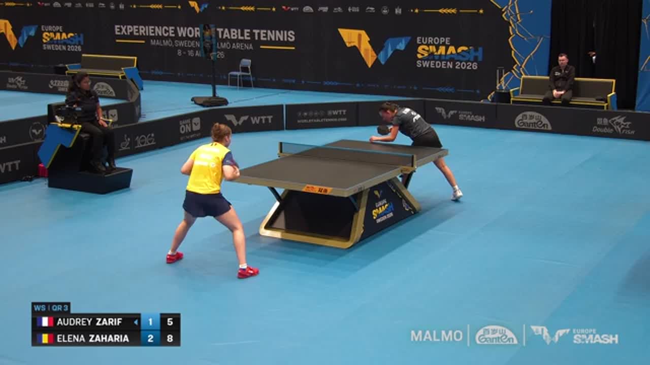 Tenis de masă | WTT Europe Smash - Sweden 2026 - Audrey Zarif - Elena Zaharia
