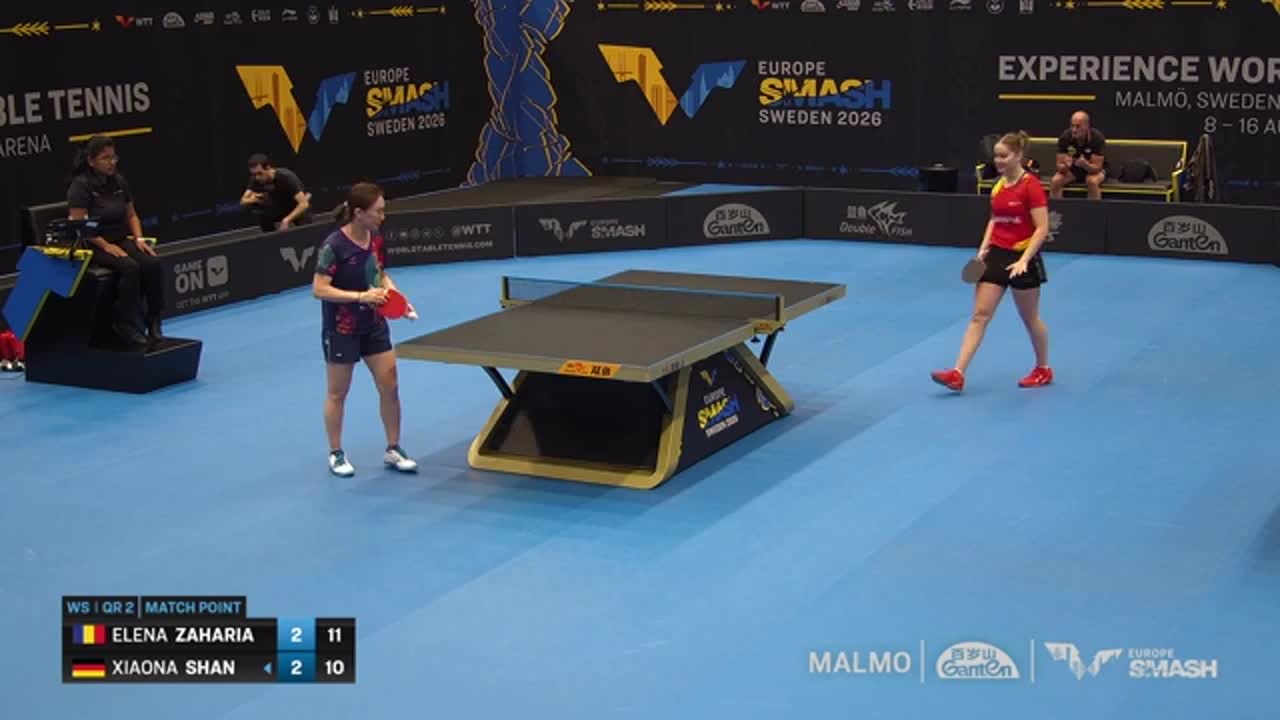 Tenis de masă | WTT Europe Smash - Sweden 2026 - Elena Zaharia - Xiaona Shan