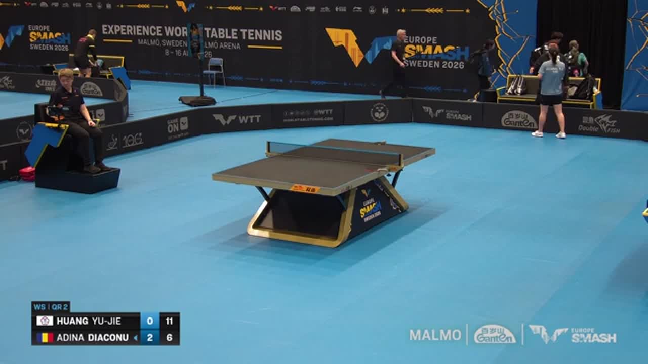 Tenis de masă | WTT Europe Smash - Sweden 2026 - Huang Yu-Jie - Adina Diaconu