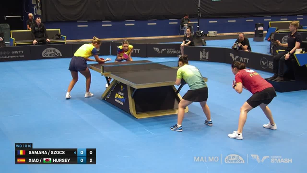 Tenis de masă | WTT Europe Smash - Sweden 2026: Bernadette Szocs / Elizabeta Samara vs Xiao / Hursey