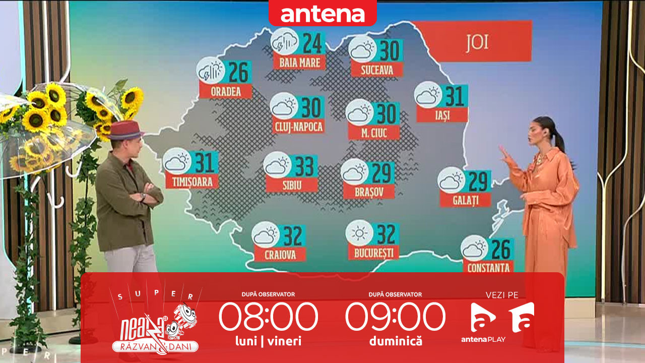 Super Neatza. Prognoza meteo cu Ramona Olaru: Unde sunt anunțate ploi