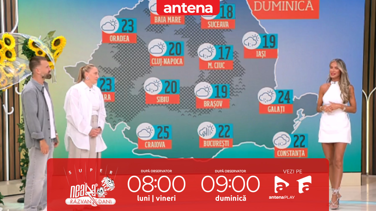 Neatza de Weekend. Prognoza meteo cu Diana Munteanu: Vreme rece cu ploi &icirc;n sud și sud-est