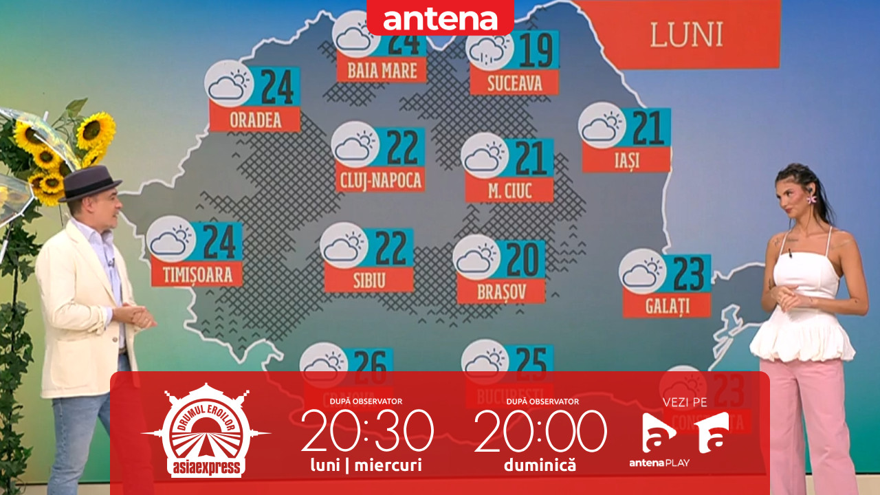 Super Neatza. Prognoza meteo cu Ramona Olaru: &Icirc;n nordul țării sunt așteptate &icirc;nnorări și precipitații