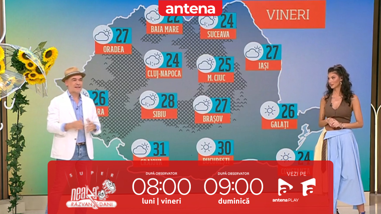 Super Neatza. Prognoza meteo cu Ramona Olaru: Temperaturi ridicate pentru normalul perioadei