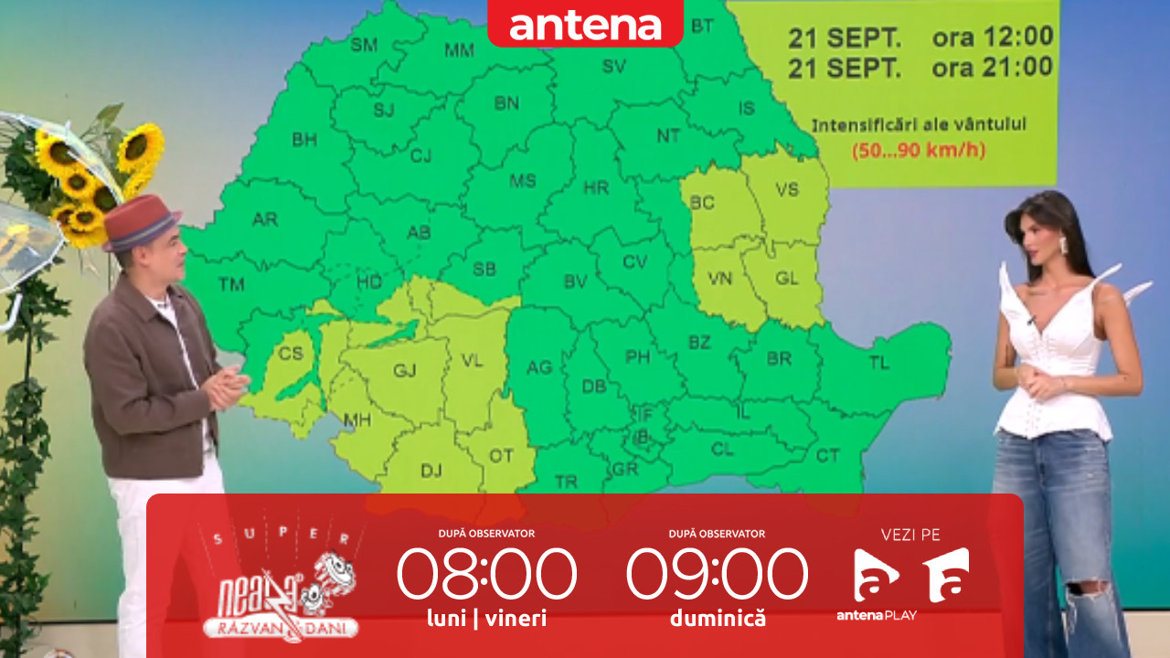 Super Neatza. Prognoza meteo cu Ramona Olaru: Vremea se răcește accentuat