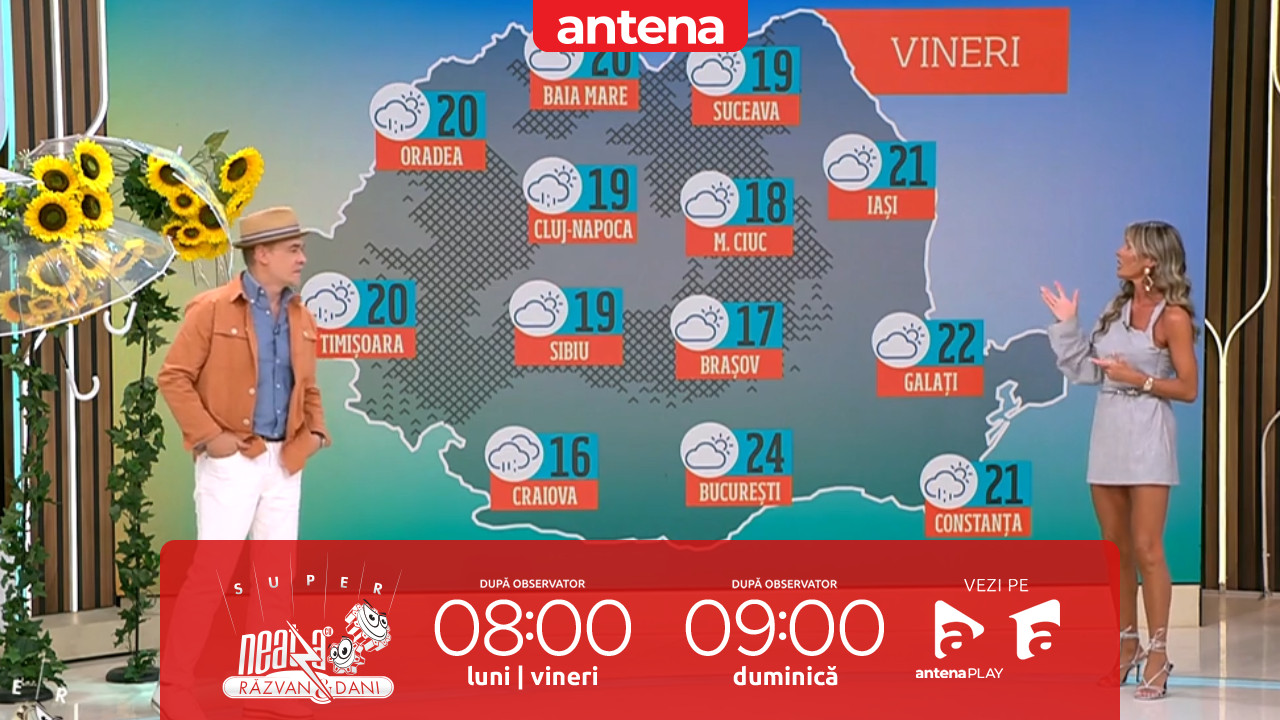 Super Neatza. Prognoza meteo cu Diana Munteanu: Cer variabil, cu &icirc;nnorări! Va ploua slab