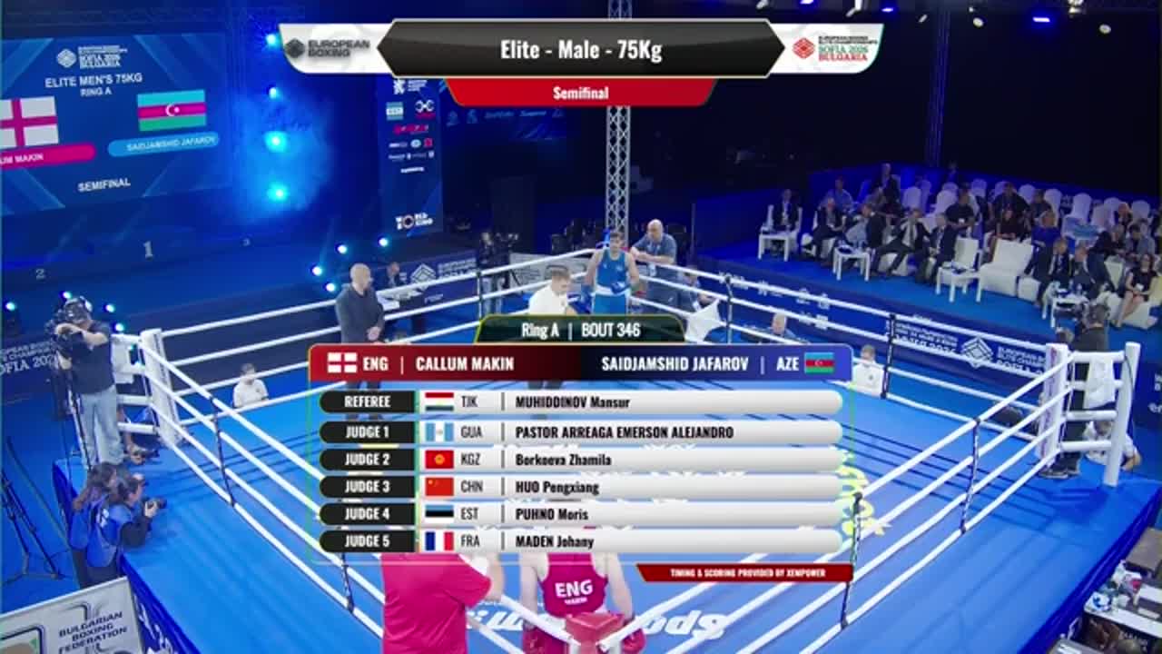 Campionatele Europene de Box de la Sofia 2026: Callum Makin vs. Saidjamshid Jafarov