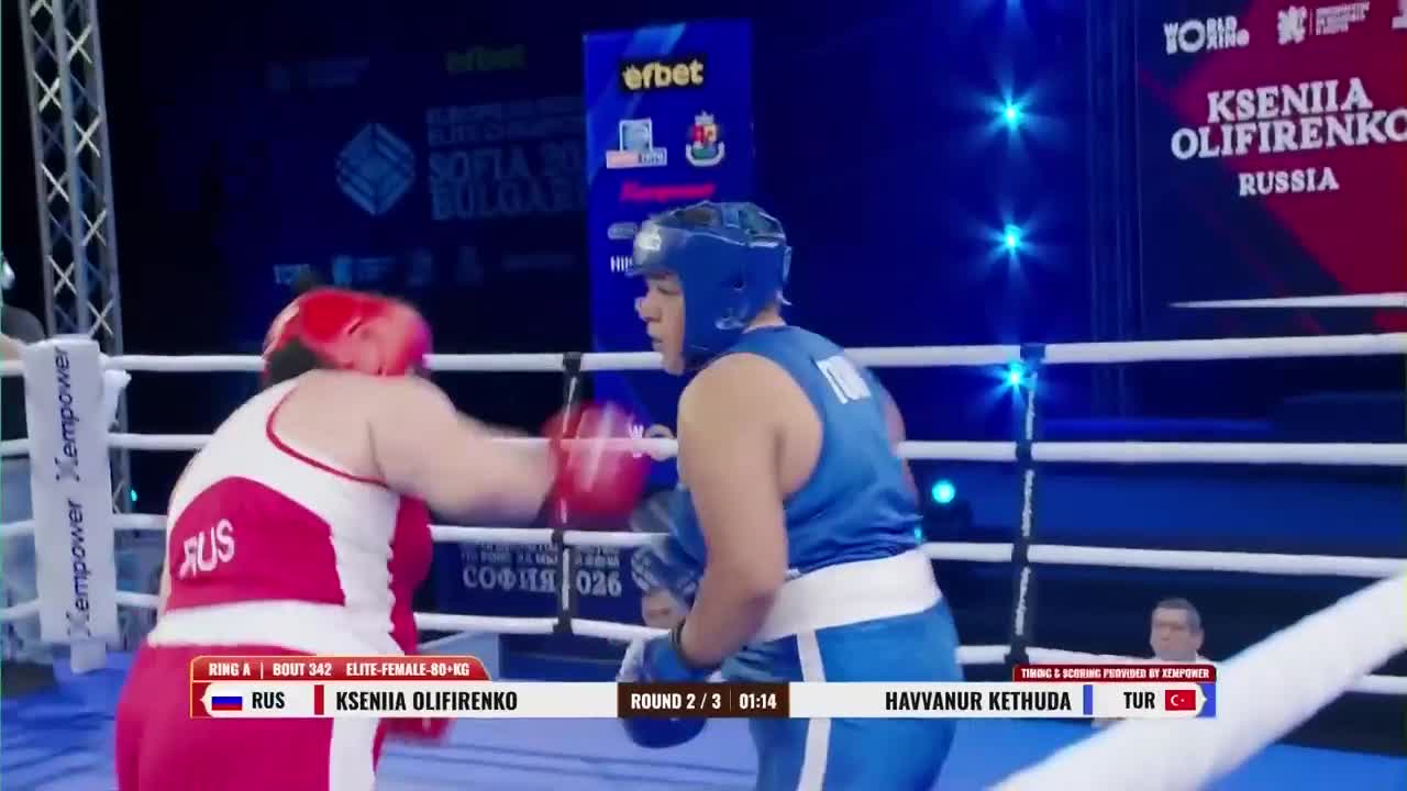 Campionatele Europene de Box de la Sofia 2026: Kseniia Olifirenko vs. Havvanur Kethuda