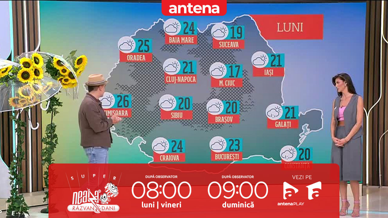 Super Neatza. Prognoza meteo cu Ramona Olaru: Unde sunt anunțate ploi