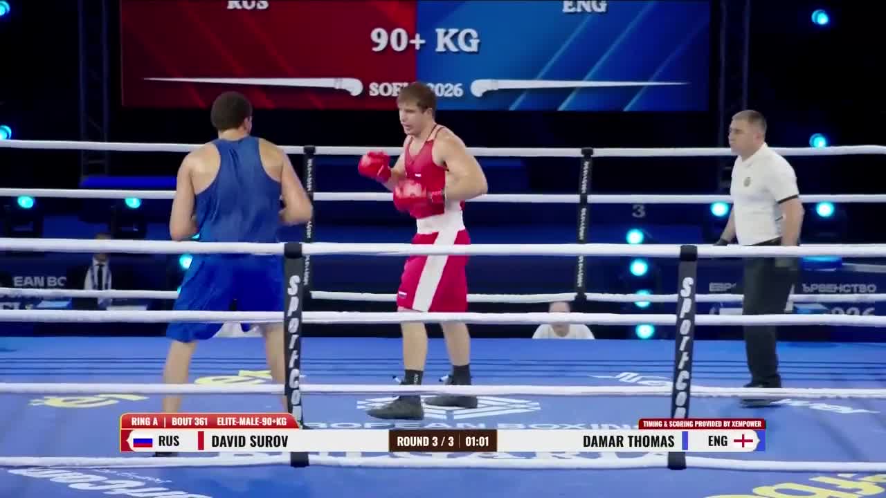 Campionatele Europene de Box de la Sofia 2026: David Surov vs. Damar Thomas