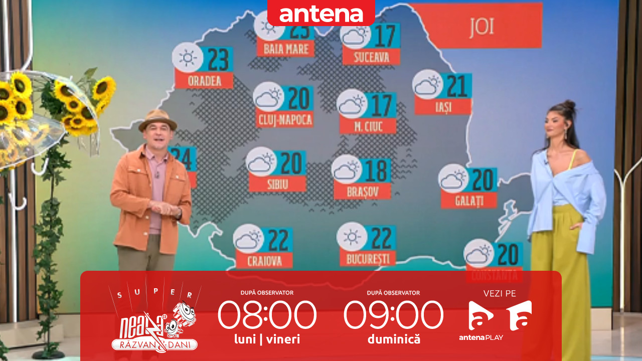 Super Neatza. Prognoza meteo cu Ramona Olaru: Cer variabil cu &icirc;nnorări mai accentuate pe litoral