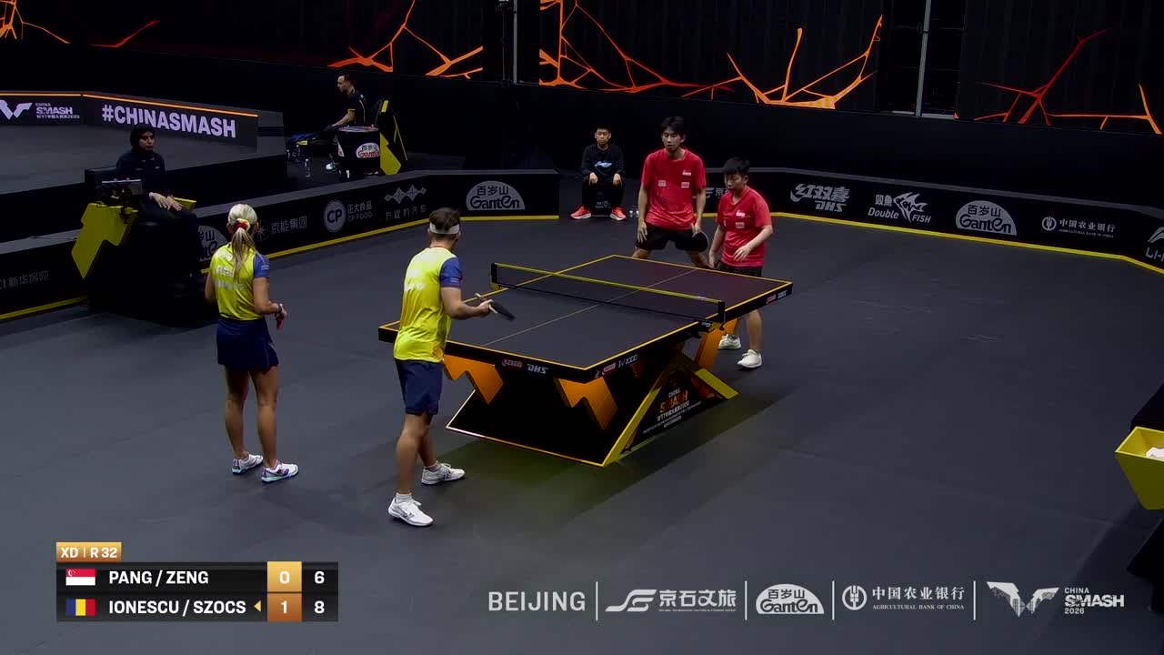 Tenis de masă | WTT China Smash 2026: Pang/Zeng vs. Ionescu/Szocs
