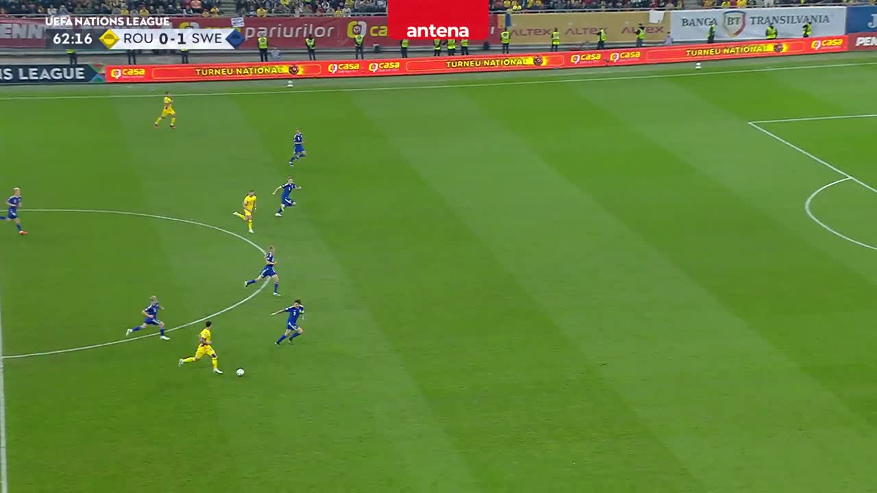 România - Suedia 0-1 | Șutul lui Florin Tănase, respins de portarul  Johansson